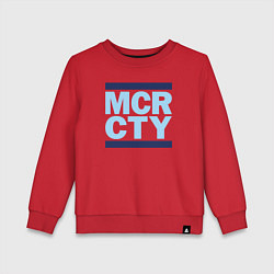 Свитшот хлопковый детский Run Manchester city, цвет: красный