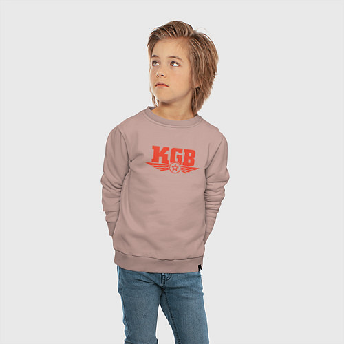 Детский свитшот KGB Red / Пыльно-розовый – фото 4