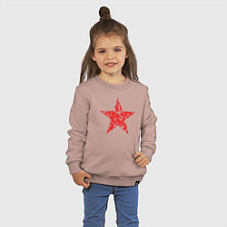 Свитшот хлопковый детский Star USSR, цвет: пыльно-розовый — фото 2