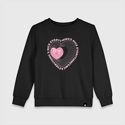 Свитшот хлопковый детский Everythings nice, цвет: черный
