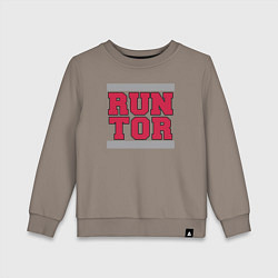 Свитшот хлопковый детский Run Toronto Raptors, цвет: утренний латте