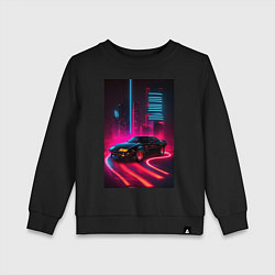 Свитшот хлопковый детский KITT auto - неон, цвет: черный