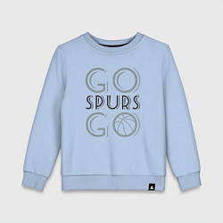 Свитшот хлопковый детский Go spurs go, цвет: мягкое небо