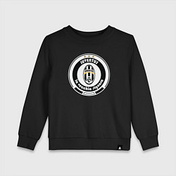 Свитшот хлопковый детский Juventus club, цвет: черный