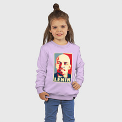 Свитшот хлопковый детский Lenin, цвет: лаванда — фото 2