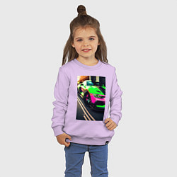 Свитшот хлопковый детский БМВ M3, цвет: лаванда — фото 2