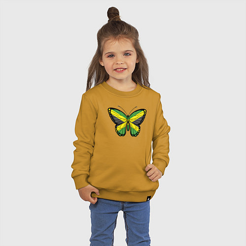 Детский свитшот Ямайка бабочка / Горчичный – фото 3