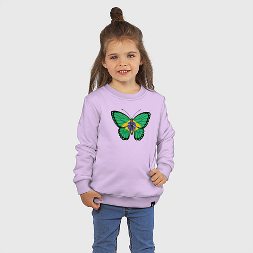 Детский свитшот Бразилия бабочка / Лаванда – фото 3