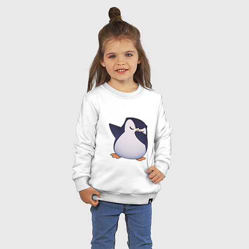 Детский свитшот Пингвин в танце / Белый – фото 3
