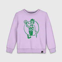 Свитшот хлопковый детский Celtics man, цвет: лаванда