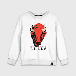 Свитшот хлопковый детский Chicago bull, цвет: белый