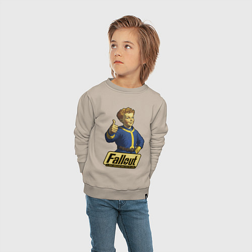 Детский свитшот Real vault boy / Миндальный – фото 4