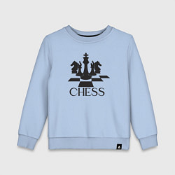 Свитшот хлопковый детский Chess play, цвет: мягкое небо