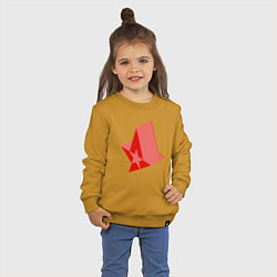 Свитшот хлопковый детский Астралис арт, цвет: горчичный — фото 2
