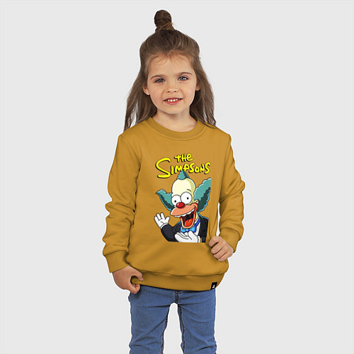 Детский свитшот Krusty the clown / Горчичный – фото 3
