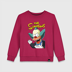 Свитшот хлопковый детский Krusty the clown, цвет: маджента
