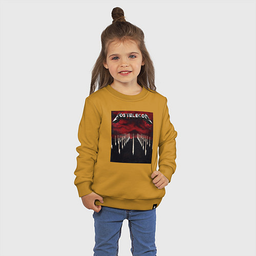 Детский свитшот Ростелеком Металлика / Горчичный – фото 3