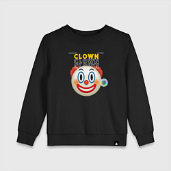 Свитшот хлопковый детский Litterly Clown, цвет: черный