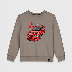 Свитшот хлопковый детский Lancer Evolution 8, цвет: утренний латте