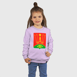 Свитшот хлопковый детский Глазовский район, цвет: лаванда — фото 2