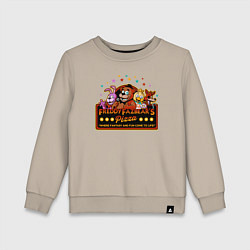 Свитшот хлопковый детский Пиццерия Фредди, цвет: миндальный
