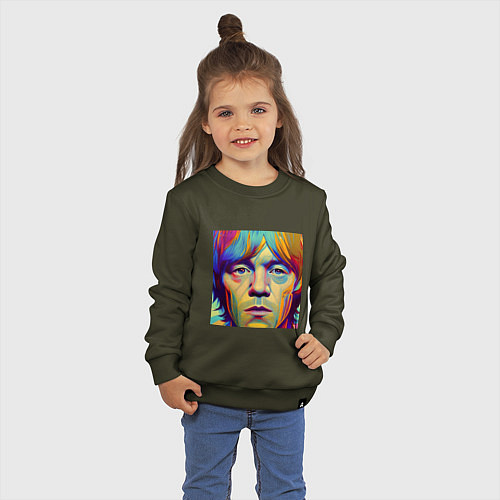 Детский свитшот Brian Jones Digital Portret / Хаки – фото 3