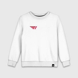 Свитшот хлопковый детский T1 red, цвет: белый