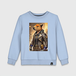 Детский свитшот Cool capybara - steampunk - neural network