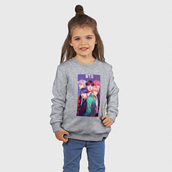 Свитшот хлопковый детский Anime BTS style, цвет: меланж — фото 2