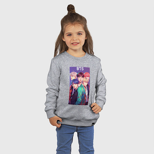 Детский свитшот Anime BTS style / Меланж – фото 3