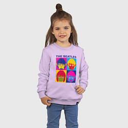 Свитшот хлопковый детский The Beatles color, цвет: лаванда — фото 2