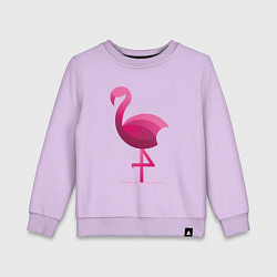 Свитшот хлопковый детский Фламинго минималистичный, цвет: лаванда