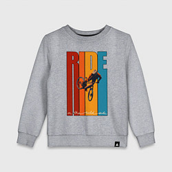 Свитшот хлопковый детский MTB - ride, цвет: меланж