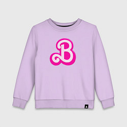 Свитшот хлопковый детский Б - значит Барби, цвет: лаванда