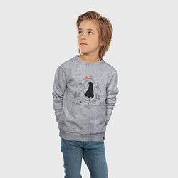 Свитшот хлопковый детский Горный релакс, цвет: меланж — фото 2