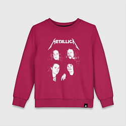 Свитшот хлопковый детский Metallica band, цвет: маджента