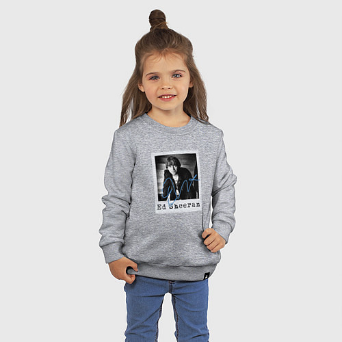 Детский свитшот Тру фанат Ed Sheeran / Меланж – фото 3
