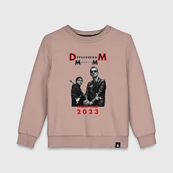 Свитшот хлопковый детский Depeche Mode 2023 Memento Mori - Dave & Martin 03, цвет: пыльно-розовый