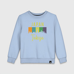 Свитшот хлопковый детский Токио Япония, цвет: мягкое небо