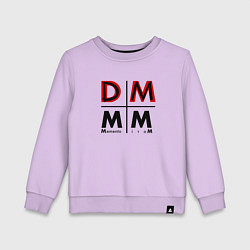 Свитшот хлопковый детский Depeche Mode - Memento Mori Logo DM, цвет: лаванда