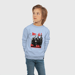 Свитшот хлопковый детский Depeche Mode - Delra Machine Band, цвет: мягкое небо — фото 2