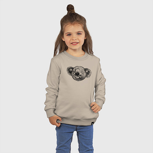 Детский свитшот Коала голова / Миндальный – фото 3