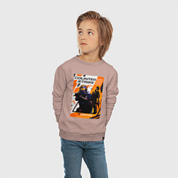 Свитшот хлопковый детский КС 2 Азимов, цвет: пыльно-розовый — фото 2