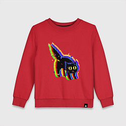 Свитшот хлопковый детский Глюк кот - Technical Glitch, цвет: красный