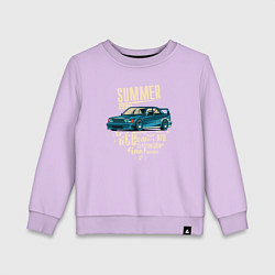 Свитшот хлопковый детский Mercedes-Benz 190E Summer, цвет: лаванда
