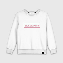 Свитшот хлопковый детский Black pink - logotype - South Korea, цвет: белый
