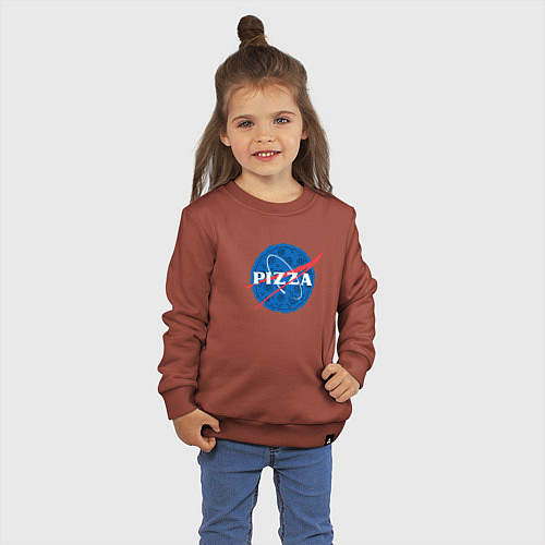 Детский свитшот Pizza x NASA / Кирпичный – фото 3