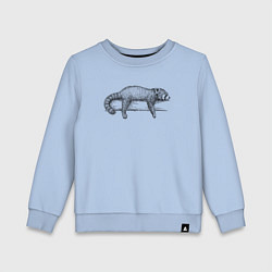 Свитшот хлопковый детский Красная панда лежит, цвет: мягкое небо