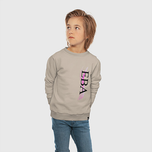 Детский свитшот Имя Ева / Миндальный – фото 4