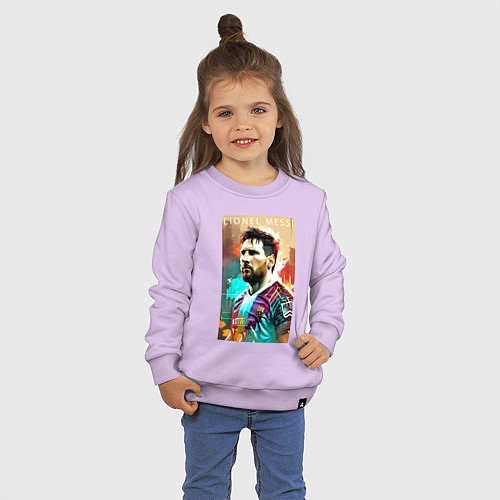 Детский свитшот Lionel Messi - football - striker / Лаванда – фото 3